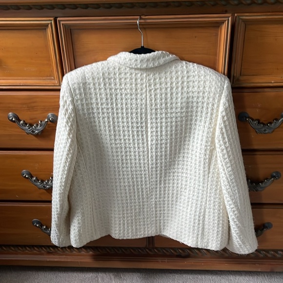 Textured Cream Wool jacket - Picture 2 of 4